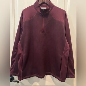 PGA Tour Burgundy Pullover Mens XL Golf Active Layering Lightweight Stylish EUC